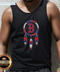 Top Native American Indians X Boston Red Sox baseball tank top featuring a bold graphic design and vibrant colors.