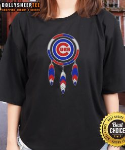 Top Native American Indians X Chicago Cubs baseball ladies tee featuring vibrant graphics and a comfortable fit.