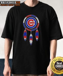 Top Native American Indians X Chicago Cubs Baseball T-Shirt featuring vibrant graphics and a comfortable fit for fans.