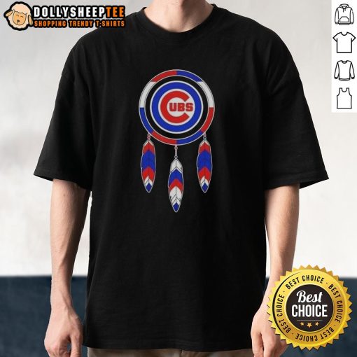 Top Native American Indians X Chicago Cubs Baseball T-Shirt featuring vibrant graphics and a comfortable fit for fans.