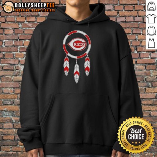 Top Native American Indians X Cincinnati Reds baseball hoodie featuring vibrant colors and unique design for fans.