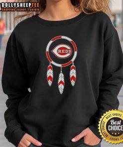 Top Native American Indians X Cincinnati Reds baseball sweatshirt featuring vibrant graphics and comfortable fit.