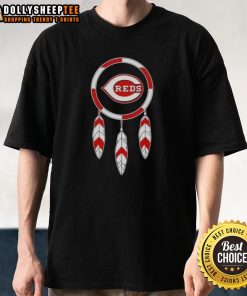 Top Native American Indians X Cincinnati Reds Baseball T-Shirt featuring vibrant graphics and team colors for fans.