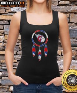 Top Native American Indians X Cleveland Guardians baseball tank top featuring vibrant graphics and a stylish design.