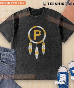 Top Native American Indians X Pittsburgh Pirates baseball washed t-shirt in vibrant colors, perfect for fans and collectors.