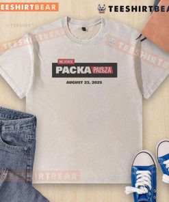 Alt Text: Top NC State 2025 Packapalooza August 23, 2025, washed t-shirt featuring vibrant school colors and logo.