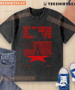 Top Never Ask Permission T-Shirt featuring Cowboy Carter for the 2025 tour, showcasing a vintage washed design.