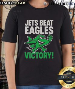 Top New York Jets vs Philadelphia Eagles Victory NFL 2025 Ladies Tee showcasing team colors and logo in vibrant design.