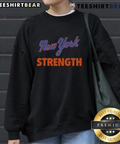 Top New York Mets strength sweatshirt featuring team colors and logo, perfect for fans and workouts.