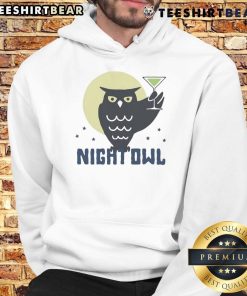 Cozy Top Night Owl Cocktail Hoodie featuring a stylish owl graphic, perfect for cocktail lovers and night owls alike.