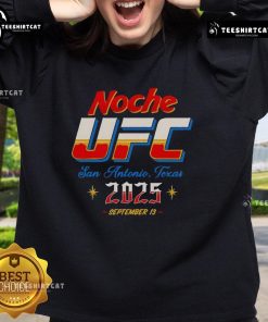 Top Noche UFC 2025 sweatshirt featuring vibrant design, perfect for fans in San Antonio, Texas.