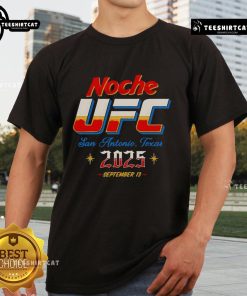 Top Noche UFC 2025 San Antonio Texas T-Shirt featuring vibrant design and event logo for MMA fans.