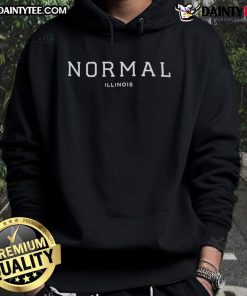 Top Normal Illinois Hoodie in navy blue, featuring the iconic Illinois logo, perfect for cozy casual wear.