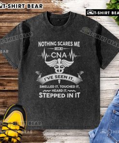 Alt Text: Top Nothing Scares Me I Am A CNA T-Shirt showcasing humor and resilience in healthcare, perfect for certified nursing assistants.