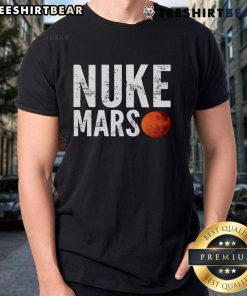 Top Nuke Mars T-Shirt featuring a bold graphic design with a retro space theme, perfect for space enthusiasts.
