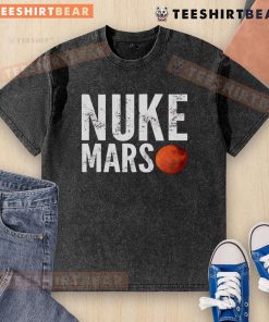 Top Nuke Mars Washed T-Shirt featuring a vintage graphic design and soft fabric, perfect for casual wear.