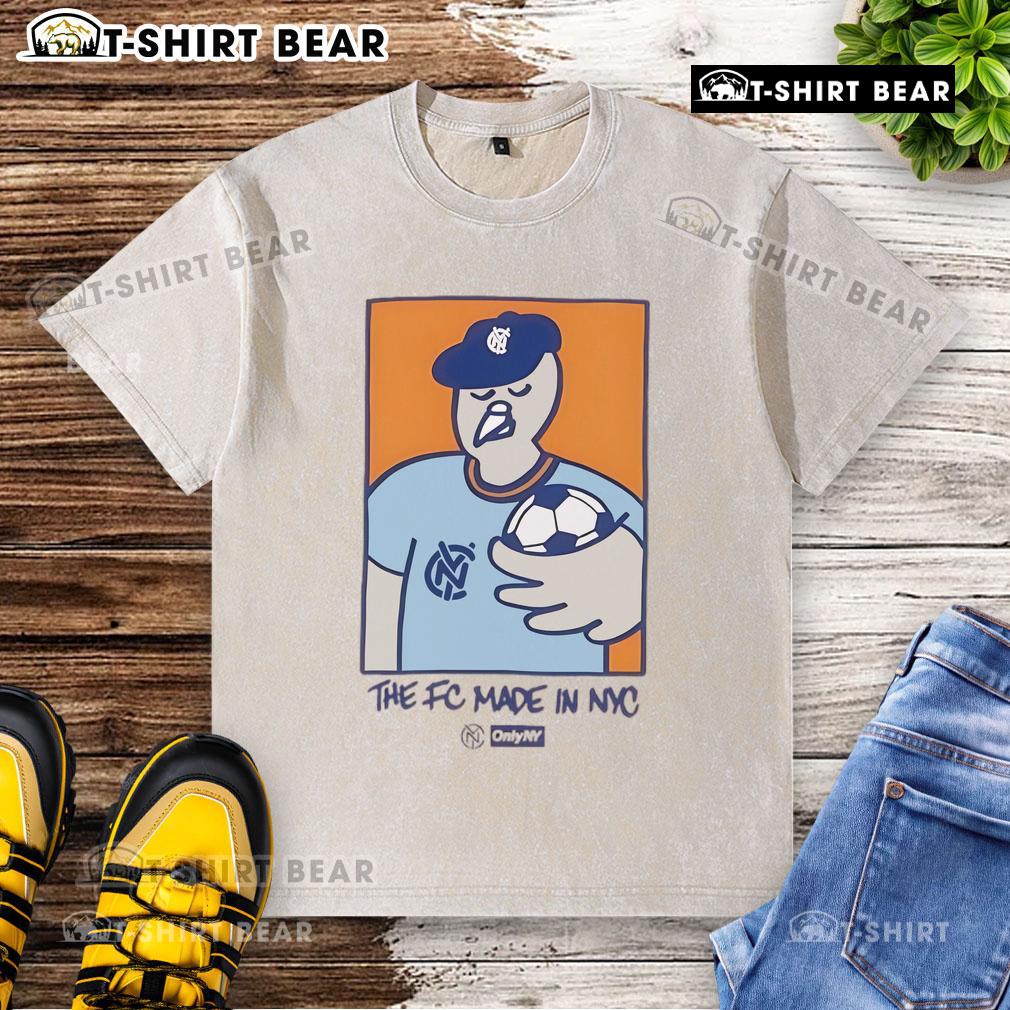 Top Nycfc Pigeon Mascot The Fc Made In Nyc Washed T Shirt Top NYCFC pigeon mascot featuring 'Made In NYC' design on a washed t-shirt, perfect for fans of New York City FC.