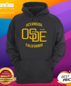 Cozy hoodie featuring 'Oceanside, California' design, perfect for beach lovers and casual wear enthusiasts.