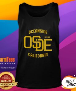 Stylish tank top featuring 'Top Oceanside California' design, perfect for beach outings and casual wear.