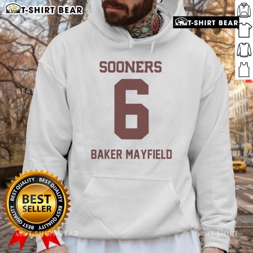 Top Oklahoma Sooners Football Baker Mayfield Hoodie in red, showcasing team pride and style for fans.