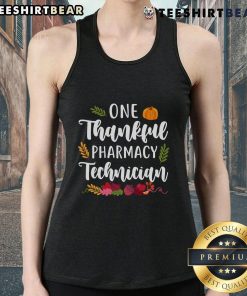 Top One Thankful Pharmacy Technician Thanksgiving Fall Tank Top featuring a festive design perfect for the holiday season.