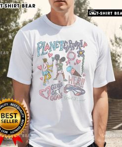 Top Planet Euphoria Girls Get Goals Lacrosse Feminist T-Shirt featuring bold graphics and empowering message for female athletes.
