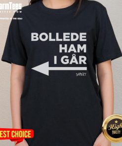 Alt Text: Top Princess Isabella wearing Bollede Ham I Gar ladies tee, showcasing a stylish design perfect for casual wear.