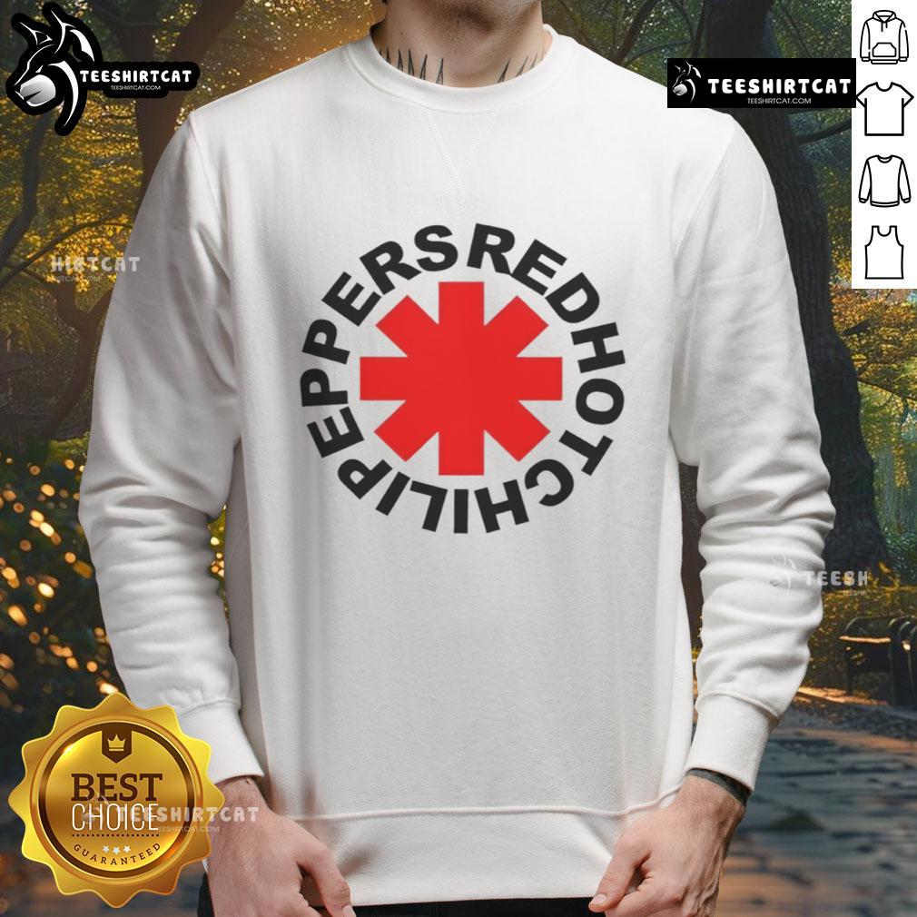 Top Red Hot Chilli Peppers Sweatshirt Alt Text: Stylish Top Red Hot Chilli Peppers sweatshirt featuring vibrant band logo design on soft fabric.