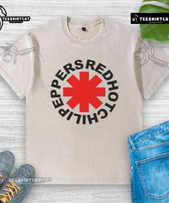 Alt Text: Top Red Hot Chilli Peppers washed t-shirt featuring vibrant band logo and classic fit for music fans.