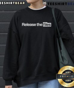 Cozy Top Release The Files sweatshirt in black, featuring a bold graphic design, ideal for casual wear and fans.