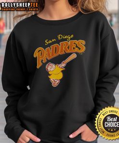 Top San Diego Padres mascot 2025 sweatshirt featuring vibrant team colors and logo, perfect for fans.