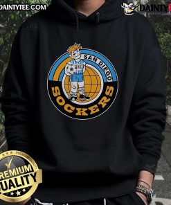 Vintage 1978 Top San Diego Sockers logo hoodie featuring iconic soccer design, perfect for fans and collectors.