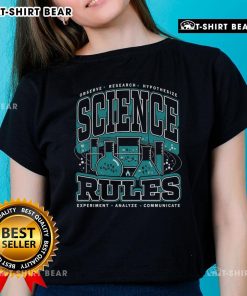 Alt Text: Stylish Max Collegiate Ladies Tee featuring the Top Science Rules design, perfect for science enthusiasts and casual wear.