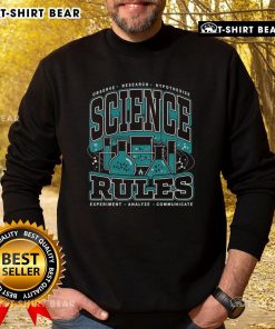 Max Collegiate Sweatshirt featuring 'Top Science Rules' design, perfect for students and science enthusiasts.