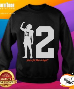 Top Shedeur Sanders 'When The Time Is Right' sweatshirt featuring a stylish design perfect for fans and casual wear.