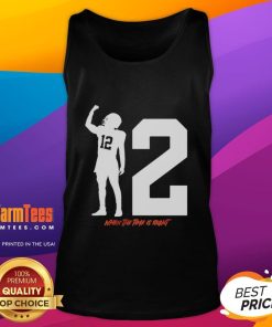 Alt Text: Top Shedeur Sanders 'When The Time Is Right' tank top featuring bold graphics, perfect for stylish summer wear.