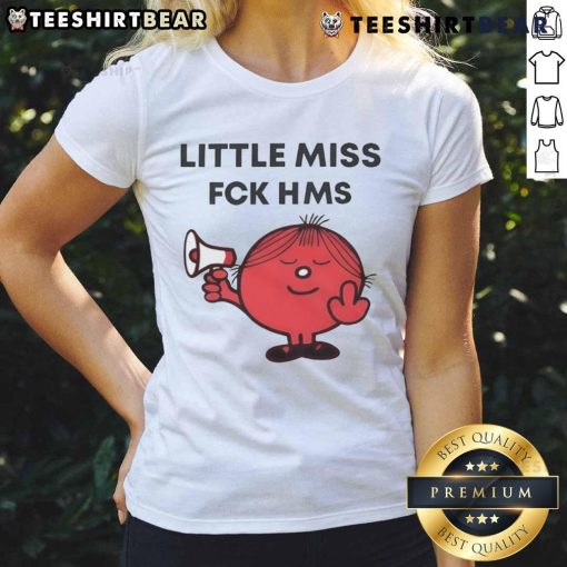 Stylish Top Shelley Blond Little Miss Fck HMS Ladies Tee featuring a fun graphic design, perfect for casual wear.