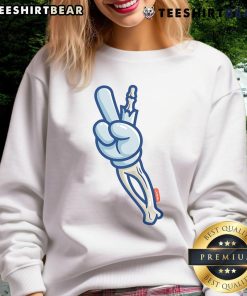 Top Skelly Victory Sign - Peaceful Skeleton Hippie Sweatshirt featuring colorful artwork and a vibrant design.