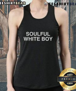 Stylish Top-Soulful-White-Boy-Tank-Top featuring a trendy design, perfect for casual summer outfits and streetwear.