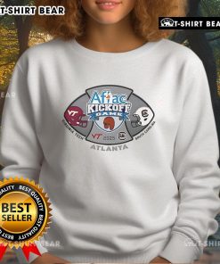 2025 Aflac Kickoff Game sweatshirt featuring South Carolina Gamecocks vs Virginia Tech Hokies design.