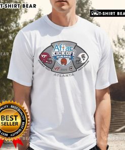 2025 Aflac Kickoff Game T-Shirt featuring South Carolina Gamecocks vs Virginia Tech Hokies design, perfect for fans.