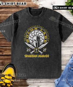 Alt Text: Top Spartan March European Paratroopers Association Molon Labe 2025 washed t-shirt featuring a bold design.