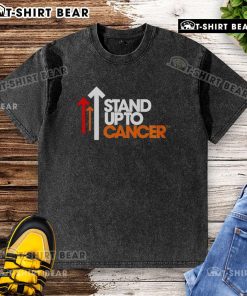 Alt Text: Top Stand Up To Cancer washed t-shirt featuring a stylish design for cancer awareness and support.
