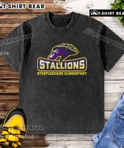 Top Steeplechase Elementary Stallions small washed t-shirt in vibrant colors, perfect for school spirit and casual wear.