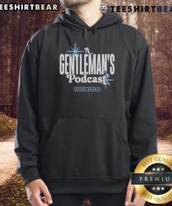 Cozy hoodie featuring 'Top Stiff Socks Podcast' logo, perfect for fans of A Gentleman's Podcast.