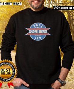 Top Super Bowl Pope XIV logo sweatshirt featuring bold graphics and a comfortable fit for game day style.