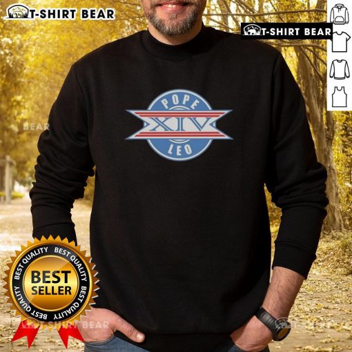 Top Super Bowl Pope XIV logo sweatshirt featuring bold graphics and a comfortable fit for game day style.