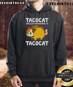 Graphic hoodie featuring a playful 'Tacocat' design, perfect for cat lovers and fans of quirky fashion.