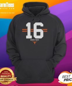 Top Texas Longhorns Football Michael Taaffe 16 Stripe Hoodie featuring vibrant colors and team logo design.