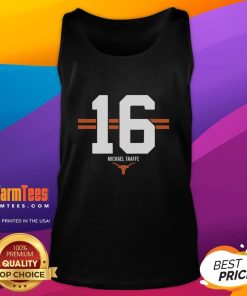 Top Texas Longhorns football Michael Taaffe 16 stripe tank top showcasing team spirit and style for fans.